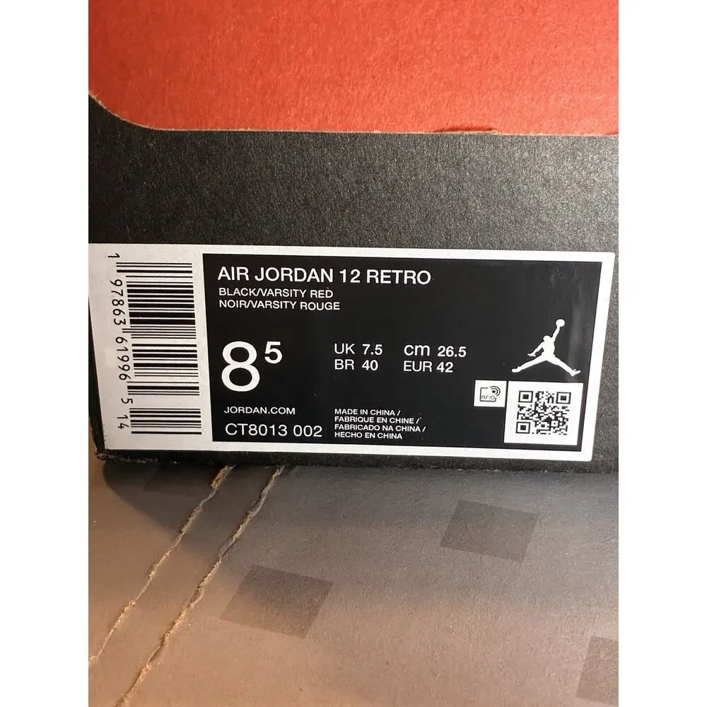 Jordan Air Jordan 12 Retro Flu Game 2025 Black/Varsity Red CT8013-002